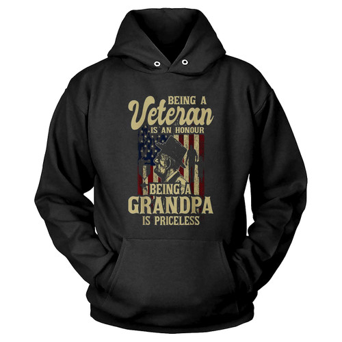 Being A Veteran Is An Honour Patriotic Us Veteran Grandpa Hoodie