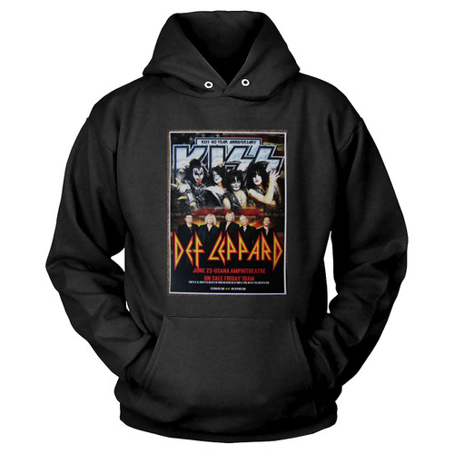 Def Leppard & Kiss 2014 Gig Utah Gene Simmons Concert Hoodie