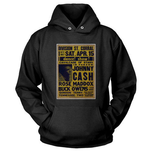 Early Johnny Cash Concert From 1961 Hoodie