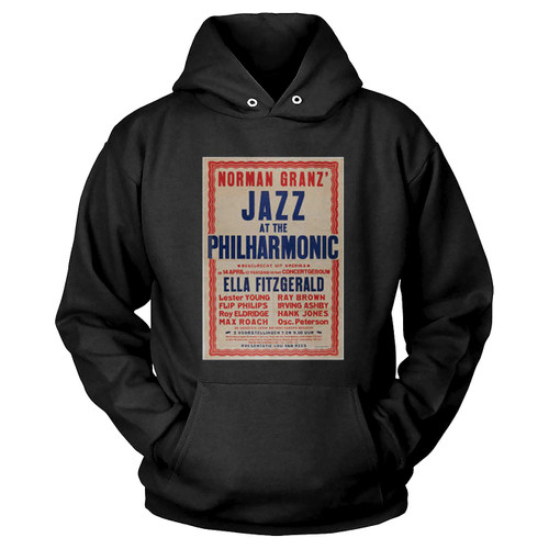 Ella Fitzgerald Jazz At The Philharmonic 1957 Dutch Concert Poster Hoodie
