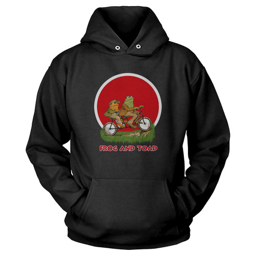 Frog And Toad On The Bike In Red Circle Hoodie