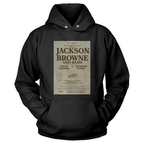 Jackson Browne Vintage Concert From Paramount Theatre Hoodie