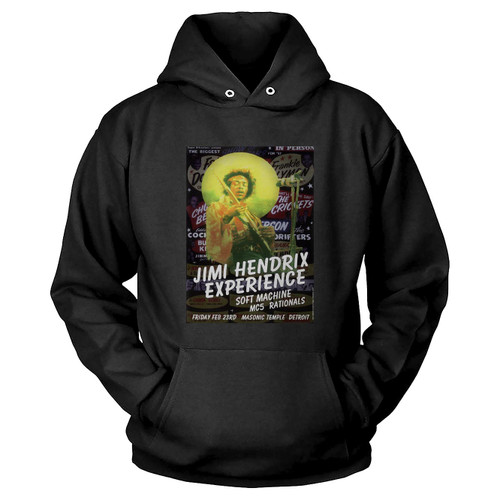 Jimi Hendrix Detroit Psychedelic Rock Concert Hoodie