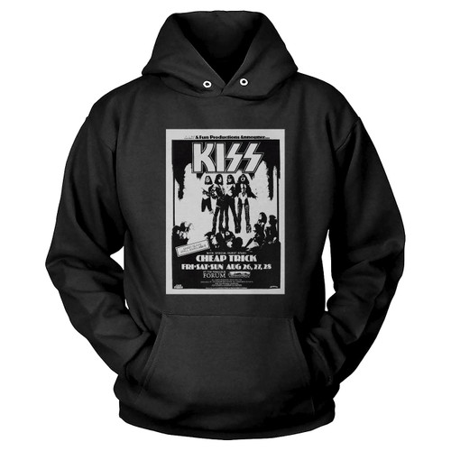 Kiss Cheap Trick Handbill Forum 1977 Love Gun Tour Hoodie