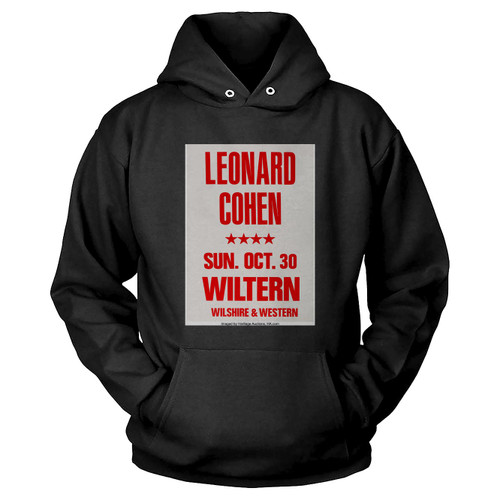 Leonard Cohen Wiltern Theatre Concert Poster Hoodie