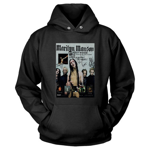 Manson Band Fully Signed Page Removed From The Ozzfest Programme 2001 Poster Hoodie