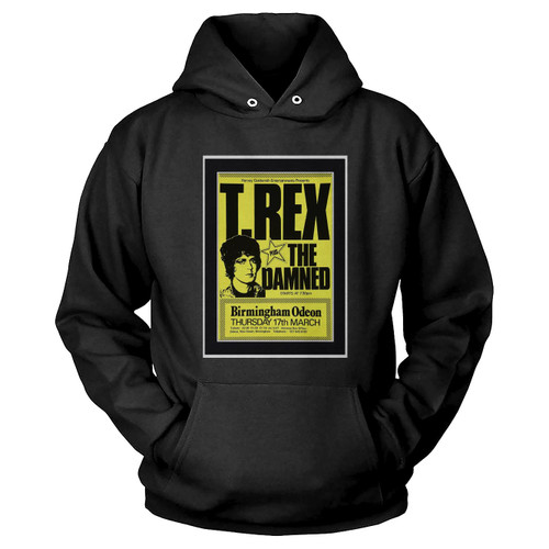 Marc Bolan T Rex Plus The Damned Concert Art Print Hoodie