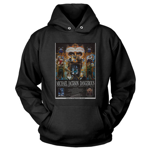 Michael Jackson Uk Dangerous Tour Poster Hoodie