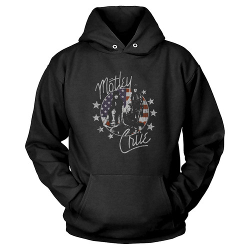 Motley Crue American Flag And Stars Adult Hoodie