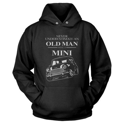 Old Man With A Mini Cooper Funny Cool Retro Hoodie