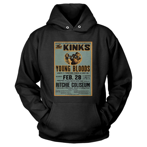 The Kinks 1970 College Park Concert S Hoodie