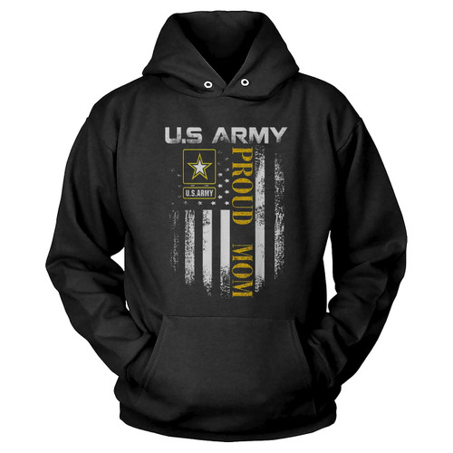 Us Army Proud Mom With American Flag Hoodie