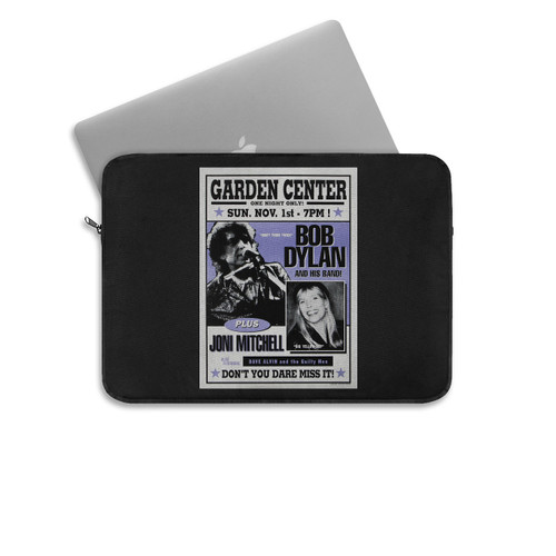 Bob Dylan And Joni Mitchell Original 1998 Concert Laptop Sleeve