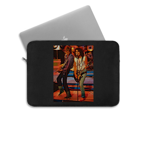 David Bowie & Marc Bolan Great Rock Legends Colour Poster Laptop Sleeve