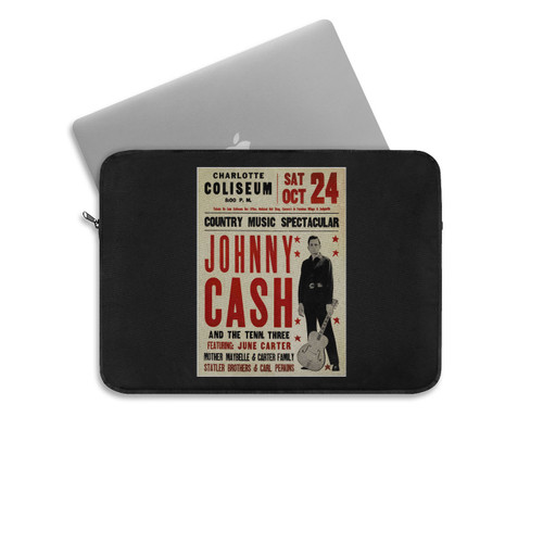 Fantastic Large Johnny Cash From 1970 Laptop Sleeve