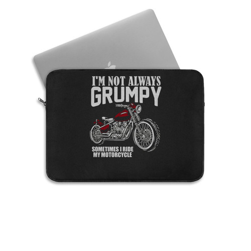 Grumpy Motorcycle Motorbike Biker Laptop Sleeve