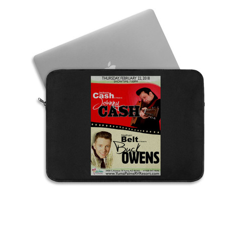 Johnny Cash & Buck Owens Tribute Concert Laptop Sleeve