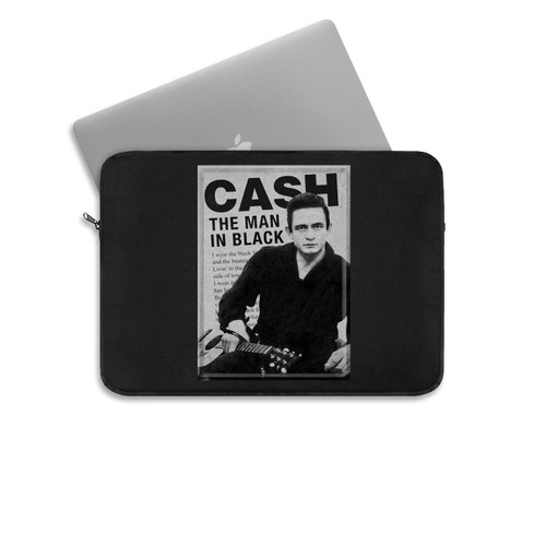 Johnny Cash Vintage Concert Iron On Transfer 1 Laptop Sleeve