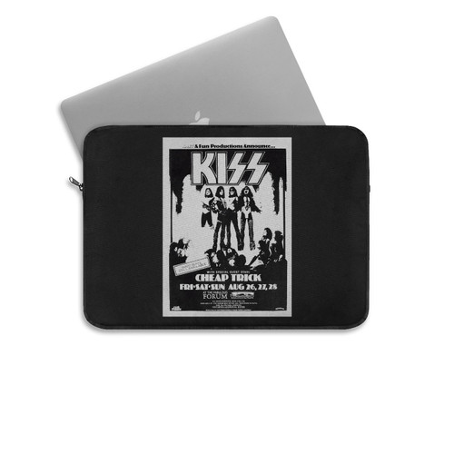 Kiss Cheap Trick Handbill Forum 1977 Love Gun Tour Laptop Sleeve