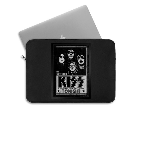 Kiss Live In Concert Kiss Band Heavy Metal Music Merch 1970S Retro Vintage Concert Tour Laptop Sleeve