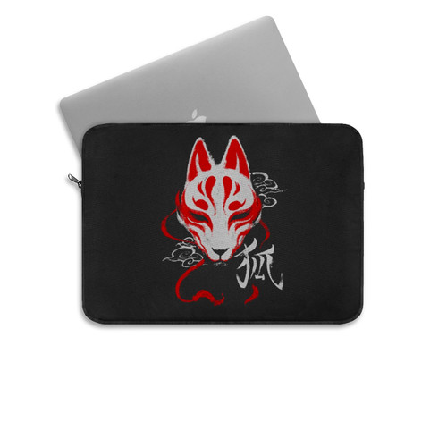 Kitsune Mask Japanese Traditional Tokyo Yokai Harajuku Laptop Sleeve