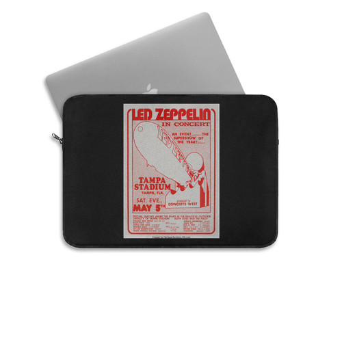 Led Zeppelin Tampa Stadium Concert Handbill Laptop Sleeve