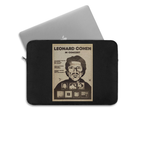 Leonard Cohen Australian Tour 1980 Laptop Sleeve