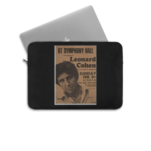 Leonard Cohen Concert Vintage Music Vintage Poster Laptop Sleeve