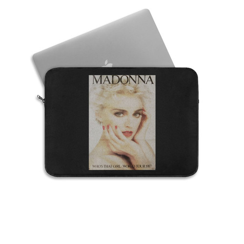 Madonna Who'S That Girl World Tour 1987 Uk Promo Poster Laptop Sleeve