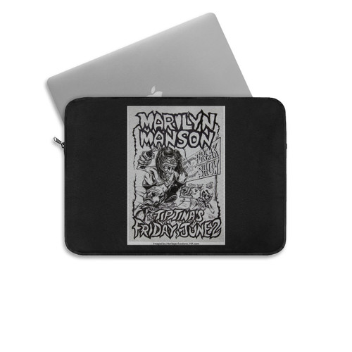 Marilyn Manson Concert Poster Laptop Sleeve