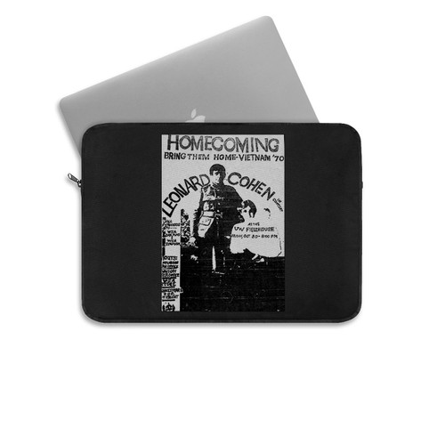 The 1970 Leonard Cohen University Of Wisconsinmadison Concert The Antiwar Movement Joe Way Laptop Sleeve