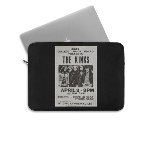 The Kinks 1973 Rider College Lawrence Township Nj Concert Laptop Sleeve