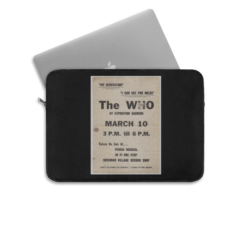 The Who Autographed Concert Laptop Sleeve