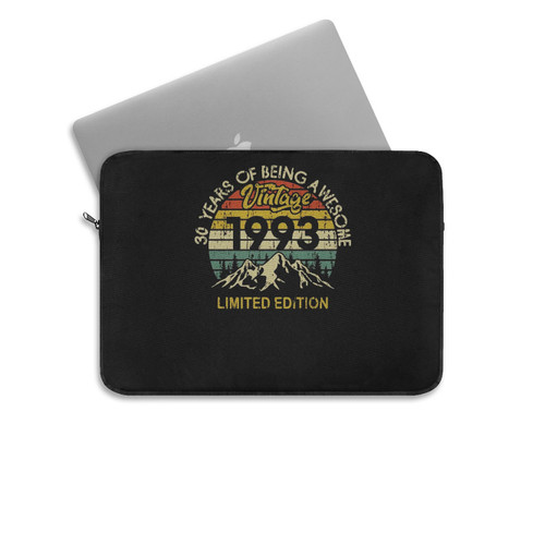 Vintage 1993 30Th Birthday 30 Years Of Being Awesome Laptop Sleeve