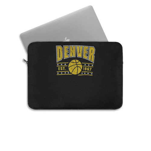 Vintage Denver Basketball Retro Est 1967 Laptop Sleeve