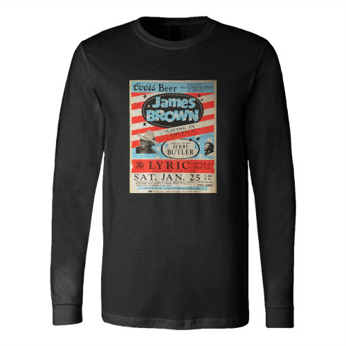 1986 James Brown Concert Long Sleeve T-Shirt Tee