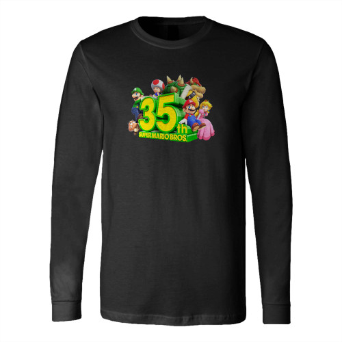 35Th Super Mario Bros Anniversary Long Sleeve T-Shirt Tee