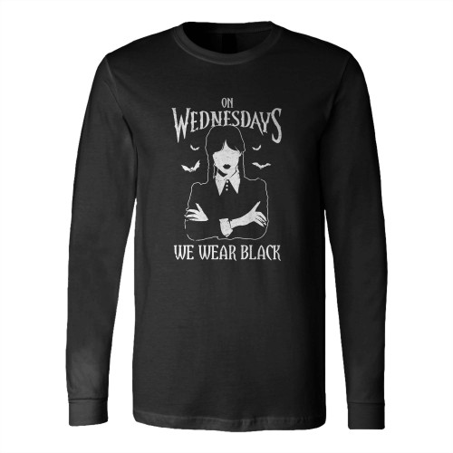 Addams On Wednesdays We Wear Long Sleeve T-Shirt Tee