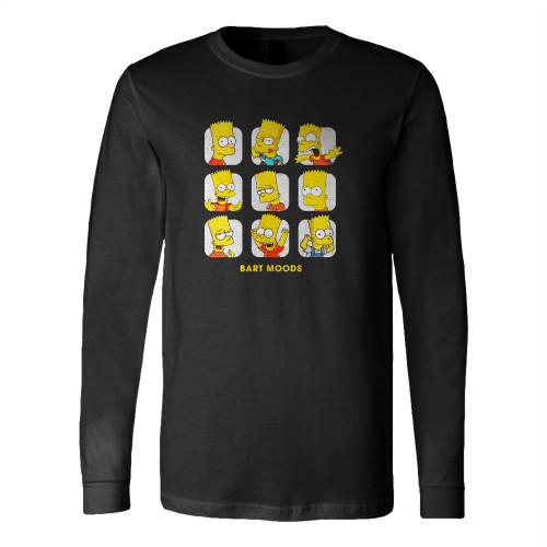 Bart Simpson Moods The Simpson Long Sleeve T-Shirt Tee