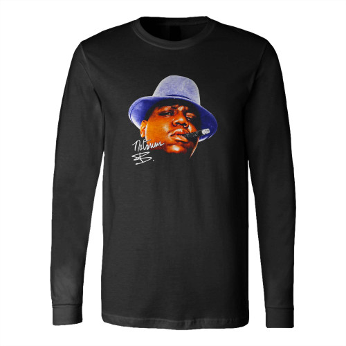 Biggie Smalls Rare Rap Signature Long Sleeve T-Shirt Tee