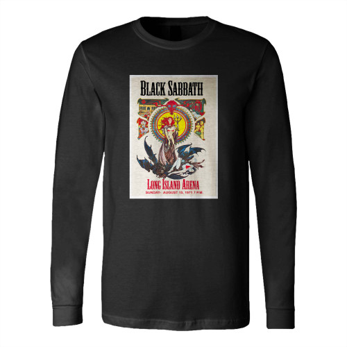 Black Sabbath At Long Island Arena Concert 1971 Long Sleeve T-Shirt Tee