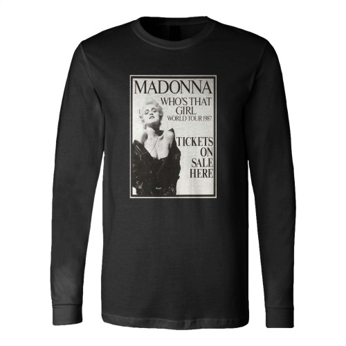 Bonhams Madonna A Concert Poster Long Sleeve T-Shirt Tee