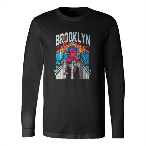 Brooklyn Basketball Vintage Long Sleeve T-Shirt Tee