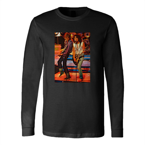 David Bowie & Marc Bolan Great Rock Legends Colour Poster Long Sleeve T-Shirt Tee