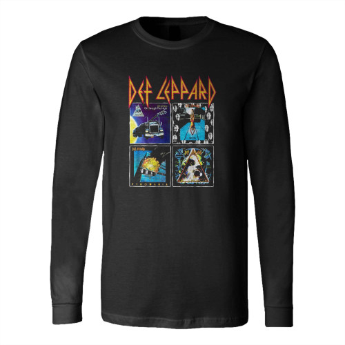 Def Leppard 80'S Albums Long Sleeve T-Shirt Tee