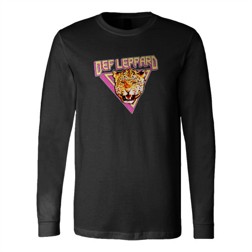 Def Leppard Tour 1983 Cat Rock Band Long Sleeve T-Shirt Tee