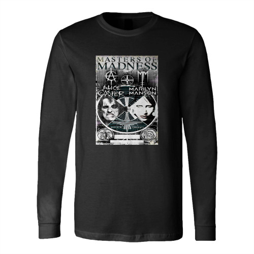 Detroit'S Alice Cooper Marilyn Manson Prepare For 'Masters Of Madness' Tour First Stop Revealed Long Sleeve T-Shirt Tee