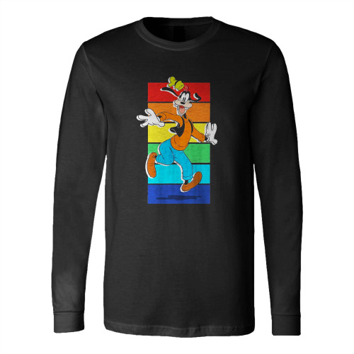 Disney Goofy Rainbow Funny Long Sleeve T-Shirt Tee