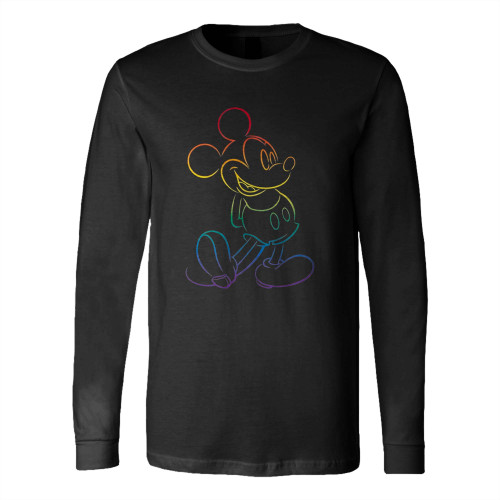 Disney Mickey Mouse Standing Pride Long Sleeve T-Shirt Tee