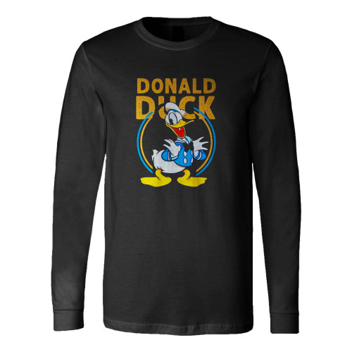 Donald Duck Cute Face Disney Duck Long Sleeve T-Shirt Tee